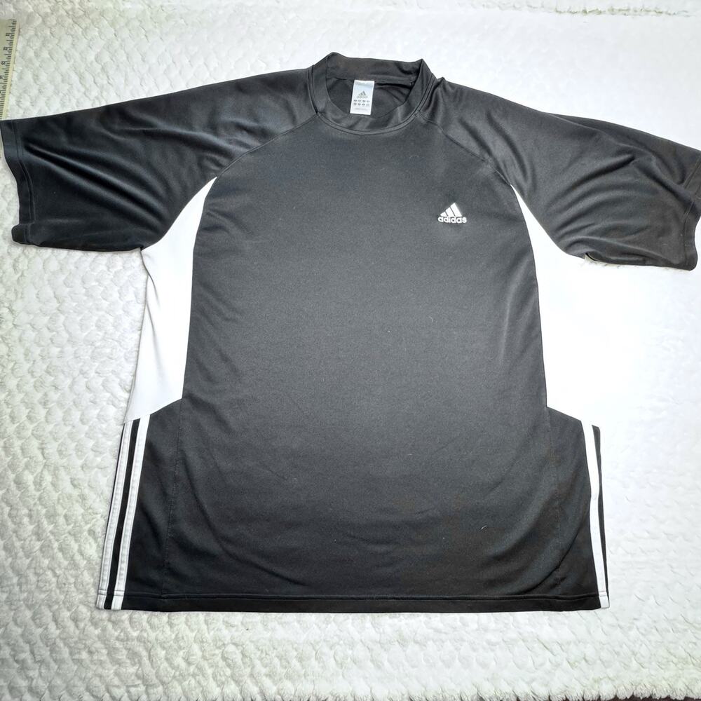 Adidas Men’s 2XL Black Performance Athletic Training Shirt Activewear Tee